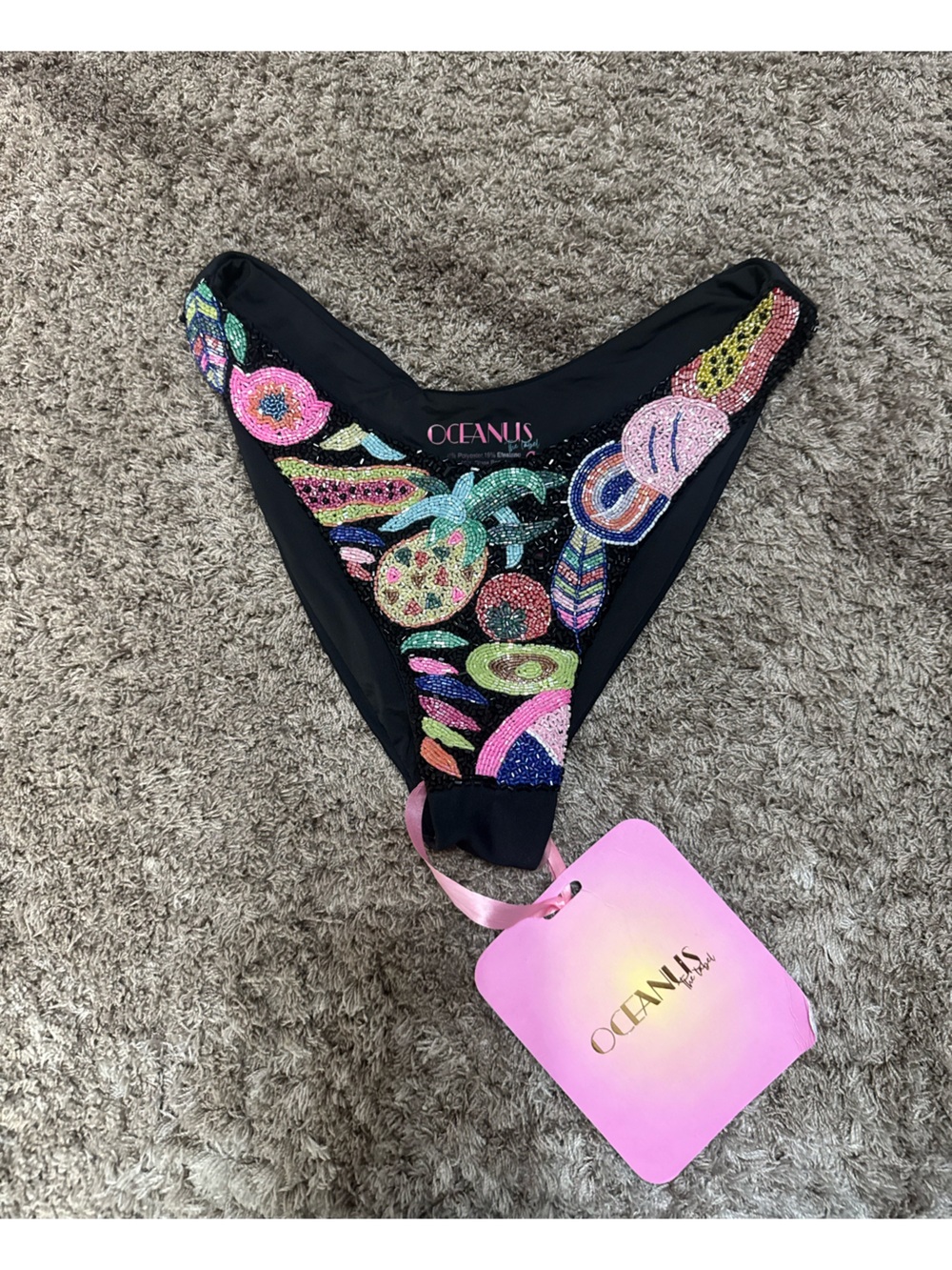 Oceanus black bikini bottom